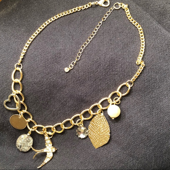 Gold necklace Bird charm NEW 16” to 20” - Picture 2 of 6